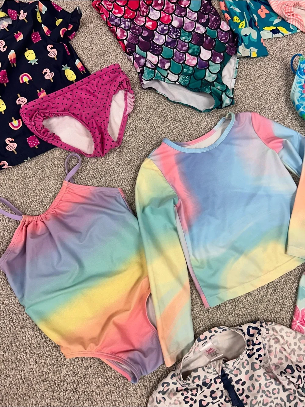15 Piece Toddler Girl’s Size 4T Swimsuit Bundle
